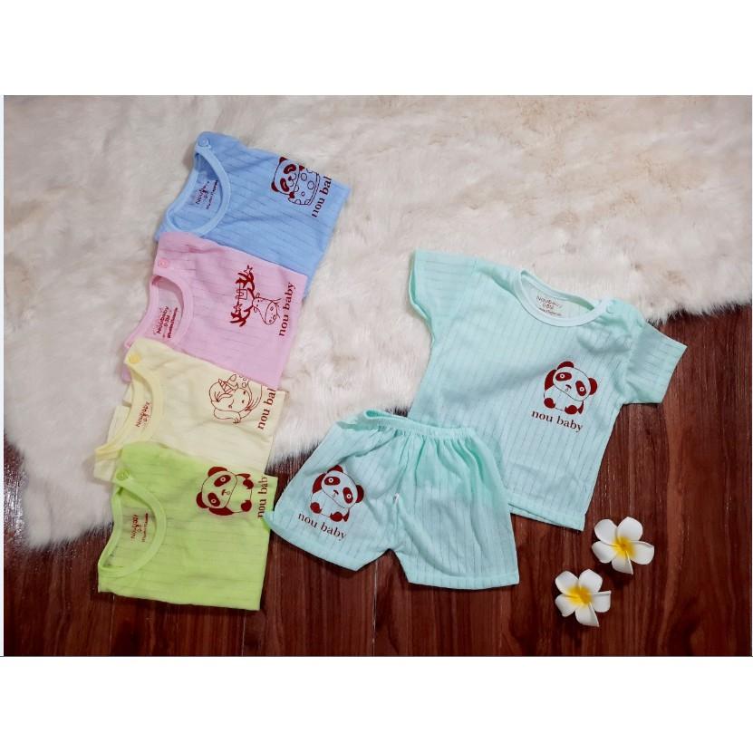 Combo 5 bộ quần áo cotton giấy cho bé mặc hè cực chuẩn