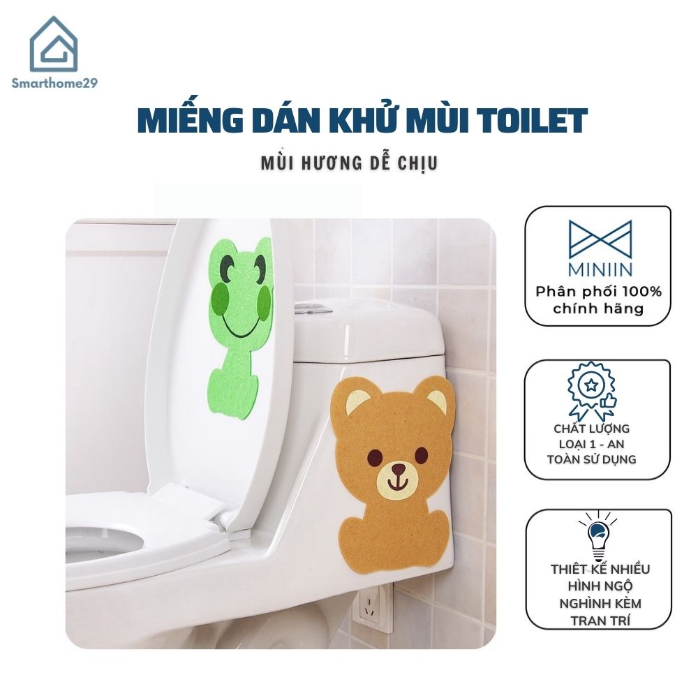 Miếng Dán Khử Mùi Toilet Than Hoạt Tính MINIIN Hình Thú Ngộ Nghĩnh - Mùi Hương Thơm Dễ Chịu Thơm Tủ Quần Áo - Hàng Loại 1 - Chính Hãng