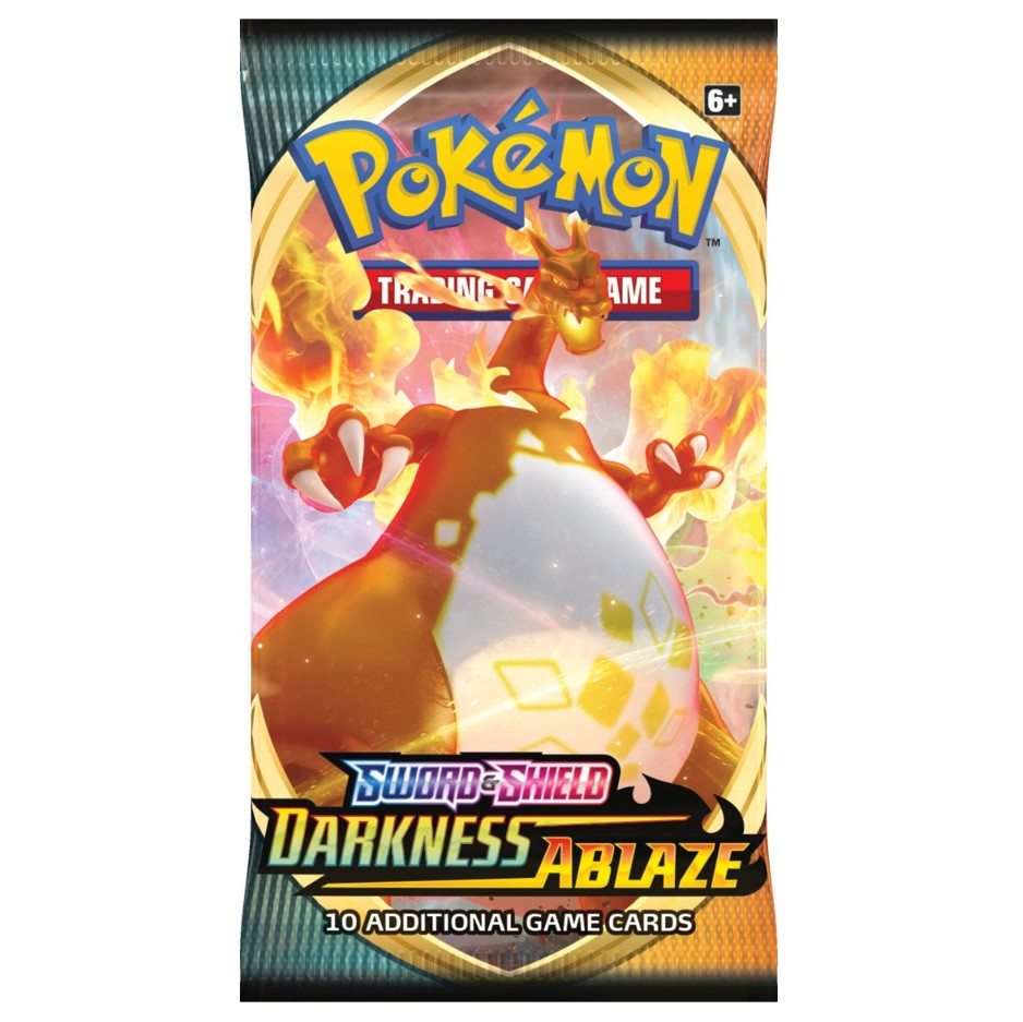 01 Pack Bài Pokemon TCG Darkness Ablaze cực hot, mới (tép gói thẻ bài pokemon booster pack) - Series Sword Shield