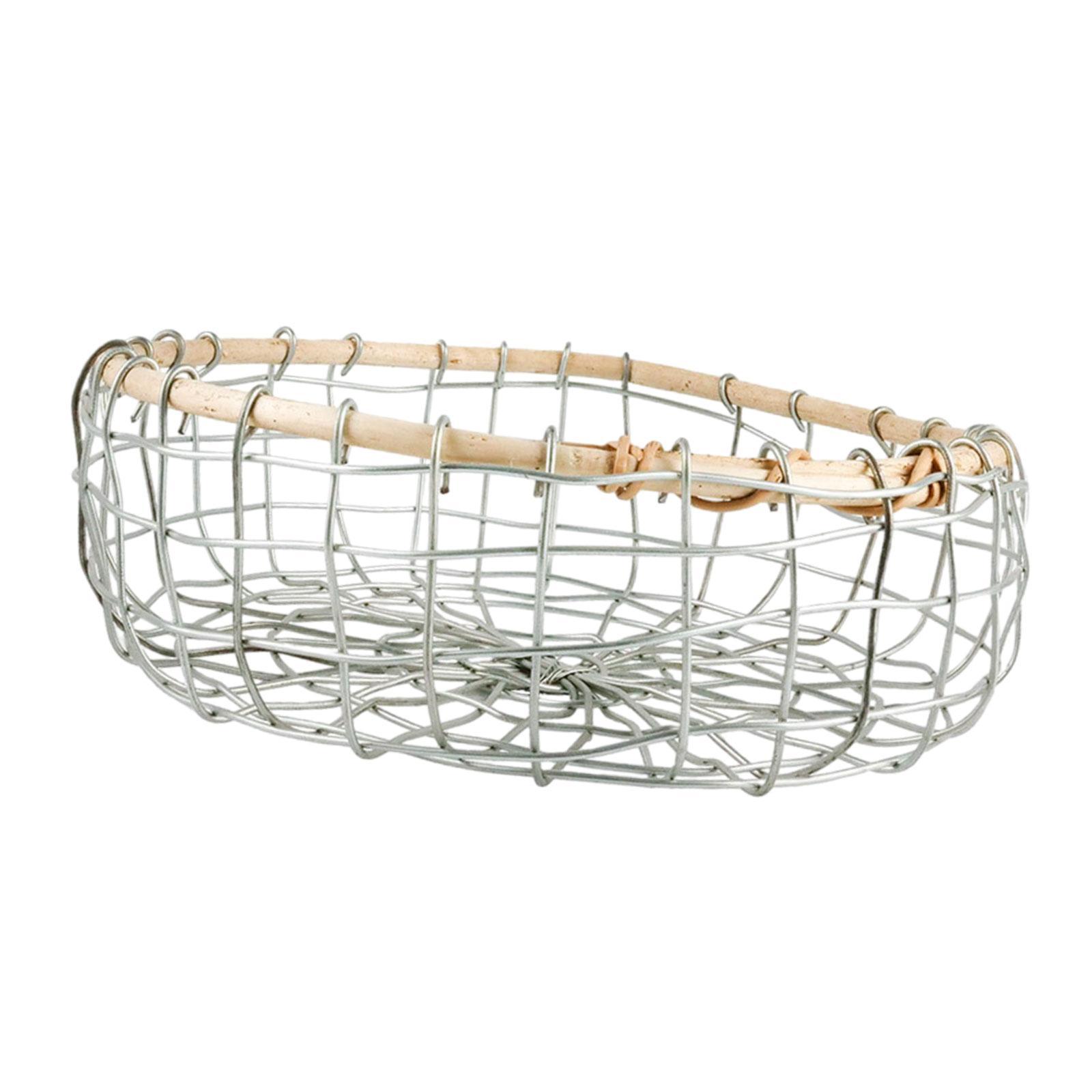 Kitchen Fruit Basket Wire Woven Basket Bread Basket Home Decor Egg Container