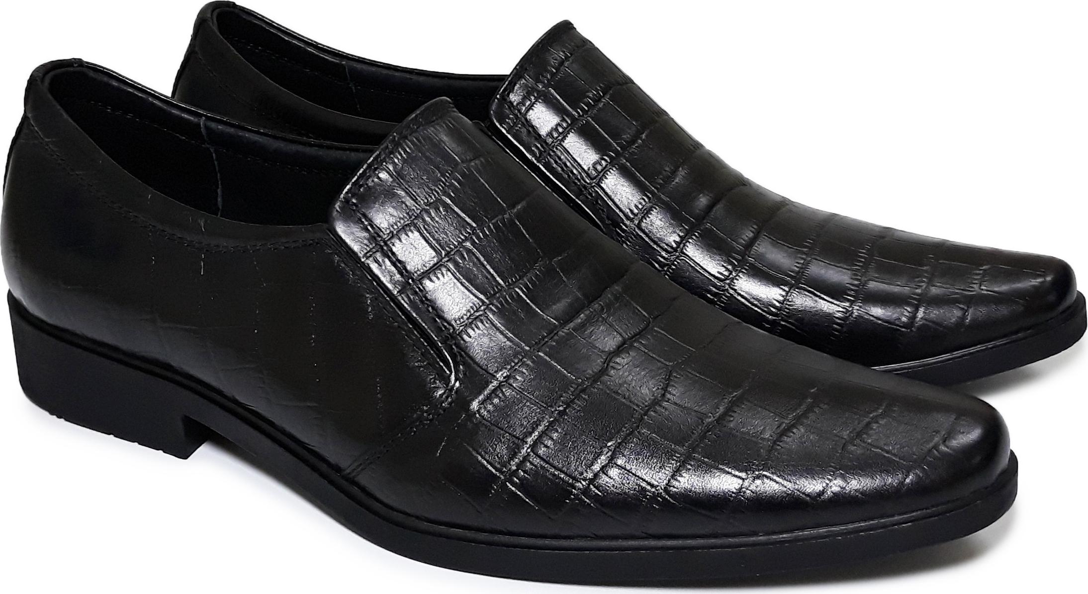 Giày Tây Nam Công Sở Da Bò Thật Vân Cá Sấu - SM07