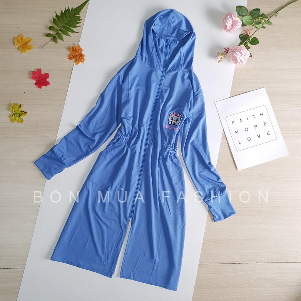 Áo chống nắng thông hơi trẻ em dáng dài, chống tia UV, làm mát, kháng khuẩn, HL006