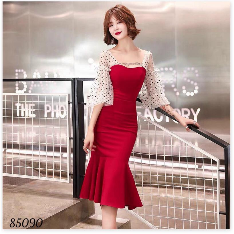 Đầm Umi đuôi cá phối lưới cực sang , tôn dáng đẹp cho chị em KME FASHION