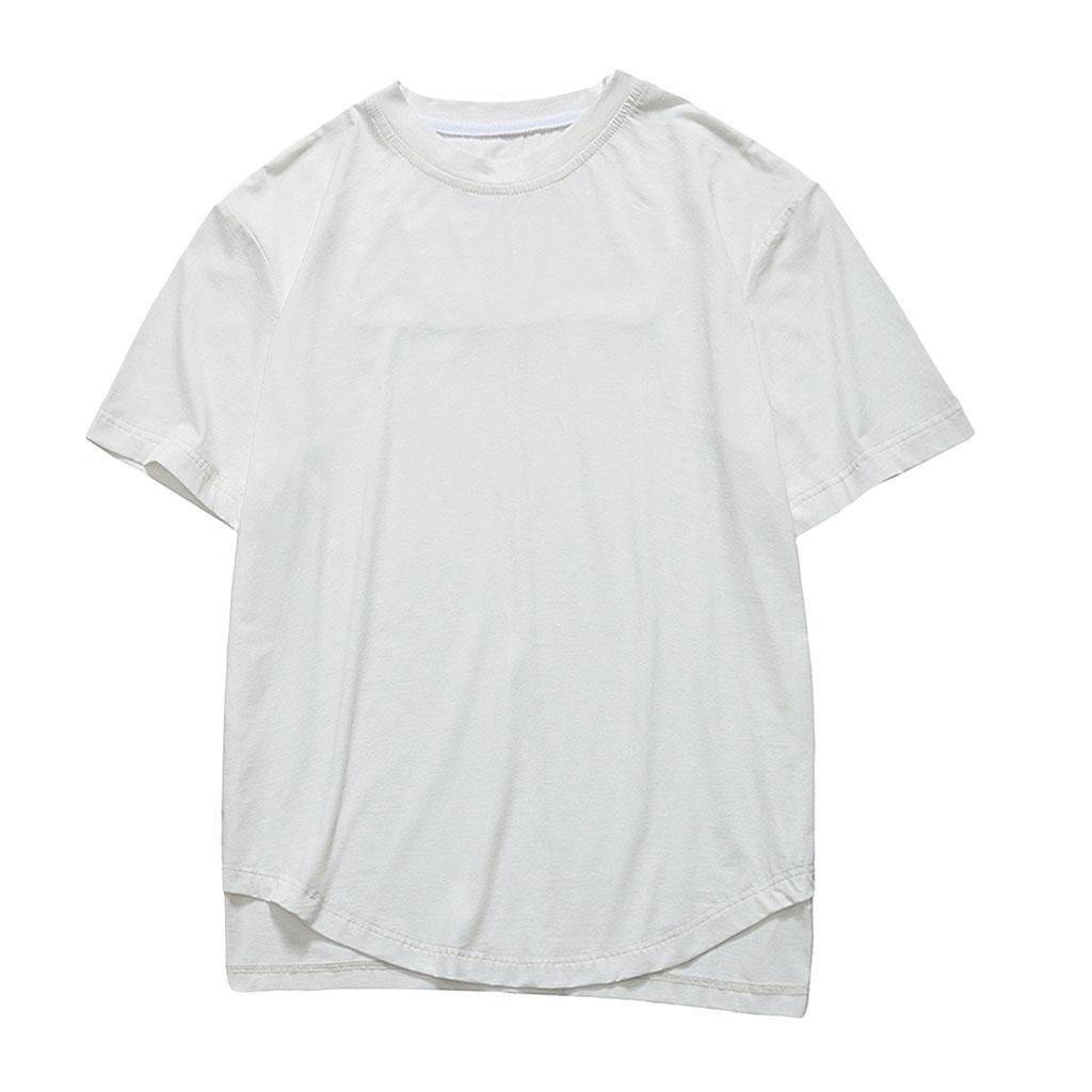Fashion Casual Base T-Shirt Men's Plain Solid Color Stretch Tops Tee Cotton Short Sleeve Crew Neck Basic Shirts