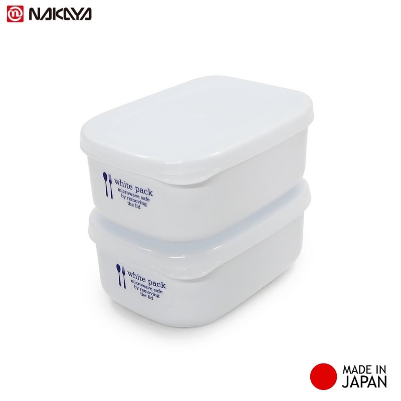 Hộp đựng thực phẩm chữ nhật Nakaya White Pack hàng nội địa Nhật Bản - Made in Japan