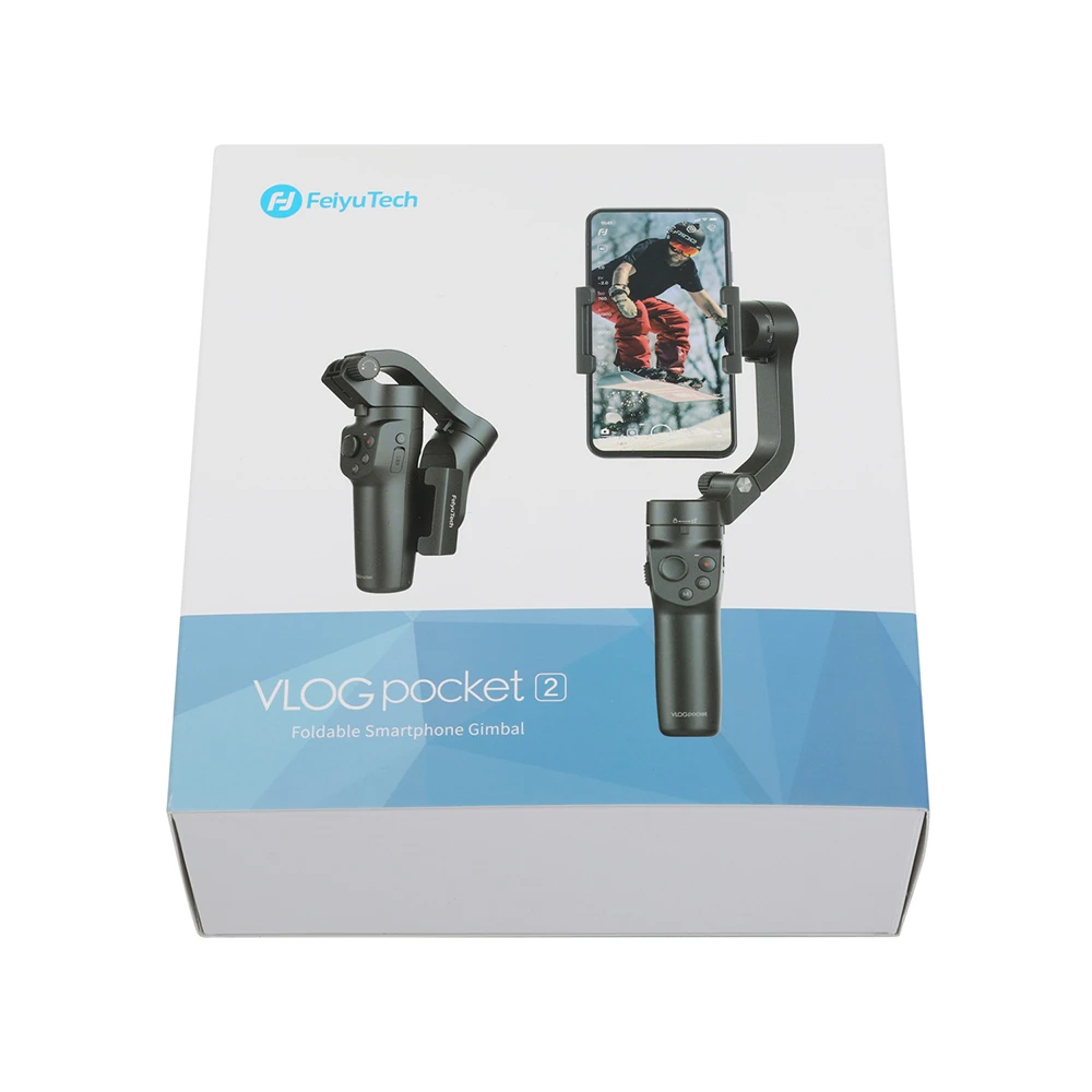 Feiyu Tech VLOG Pocket 2 - Gimbal Bluetooth Siêu Nhỏ Gọn Cho Điện Thoại Smartphone, Pin 8h - Hàng Chính Hãng