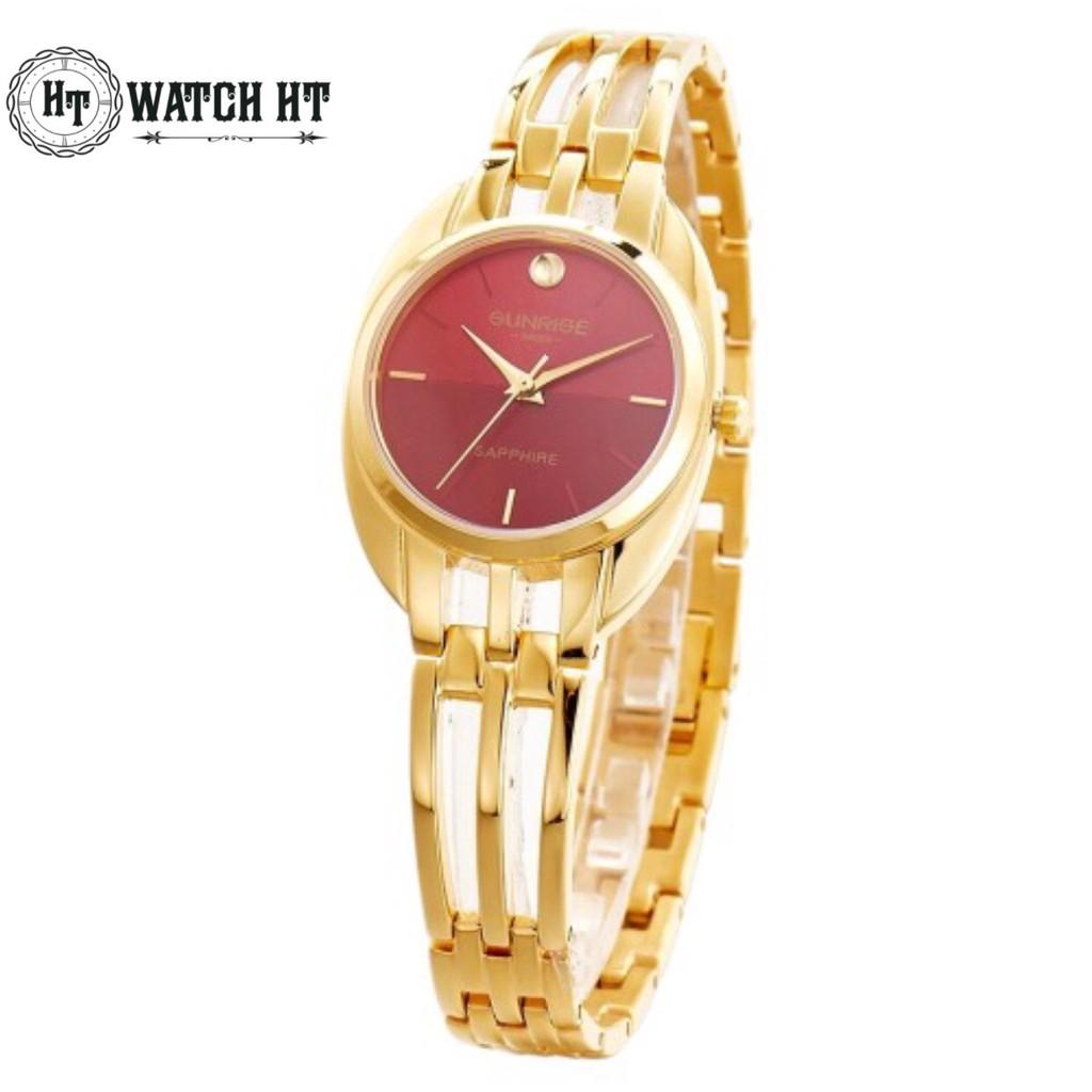 Đồng hồ nữ SUNRISE 9938SA Kính Sapphire chống xước và chống nước rất tốt