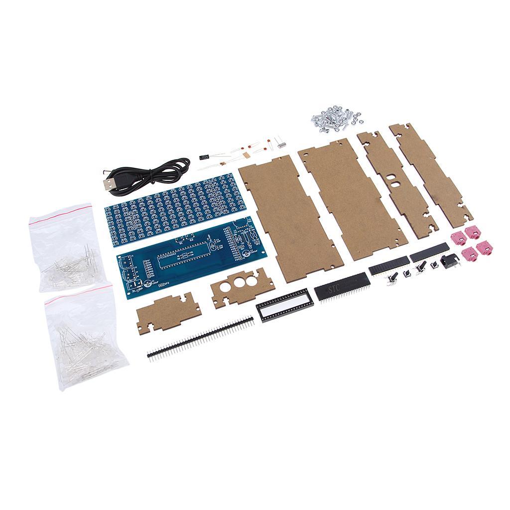 RGB 8*16 Audio LED Level Meter Display  Analyzer MP3 Amplifier DIY