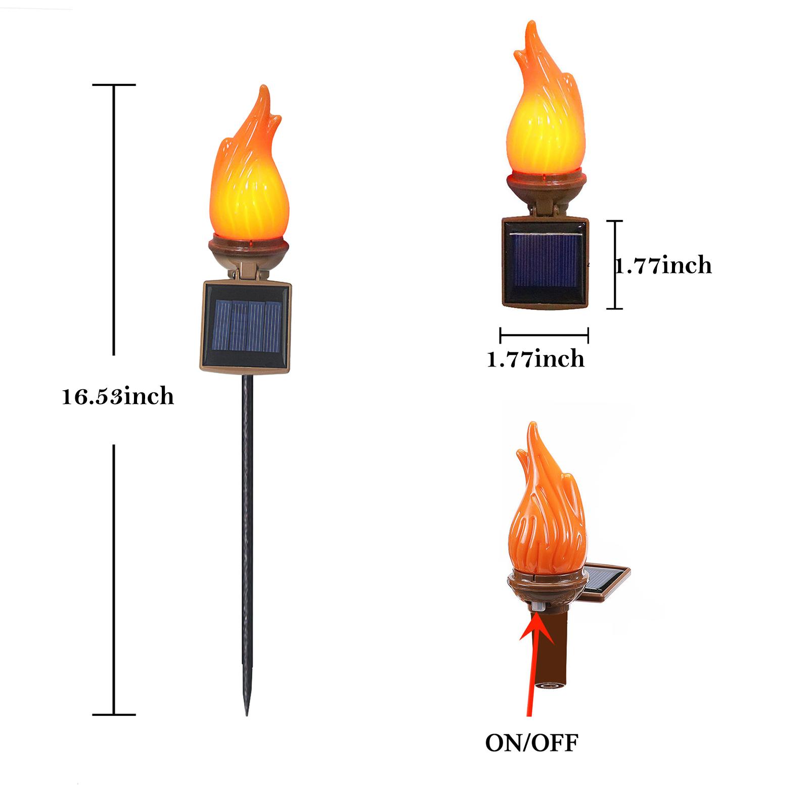 Đèn Năng Lượng Mặt Trời Led Nhấp Nháy Ngọn Lửa Vườn Ngoài Trời
