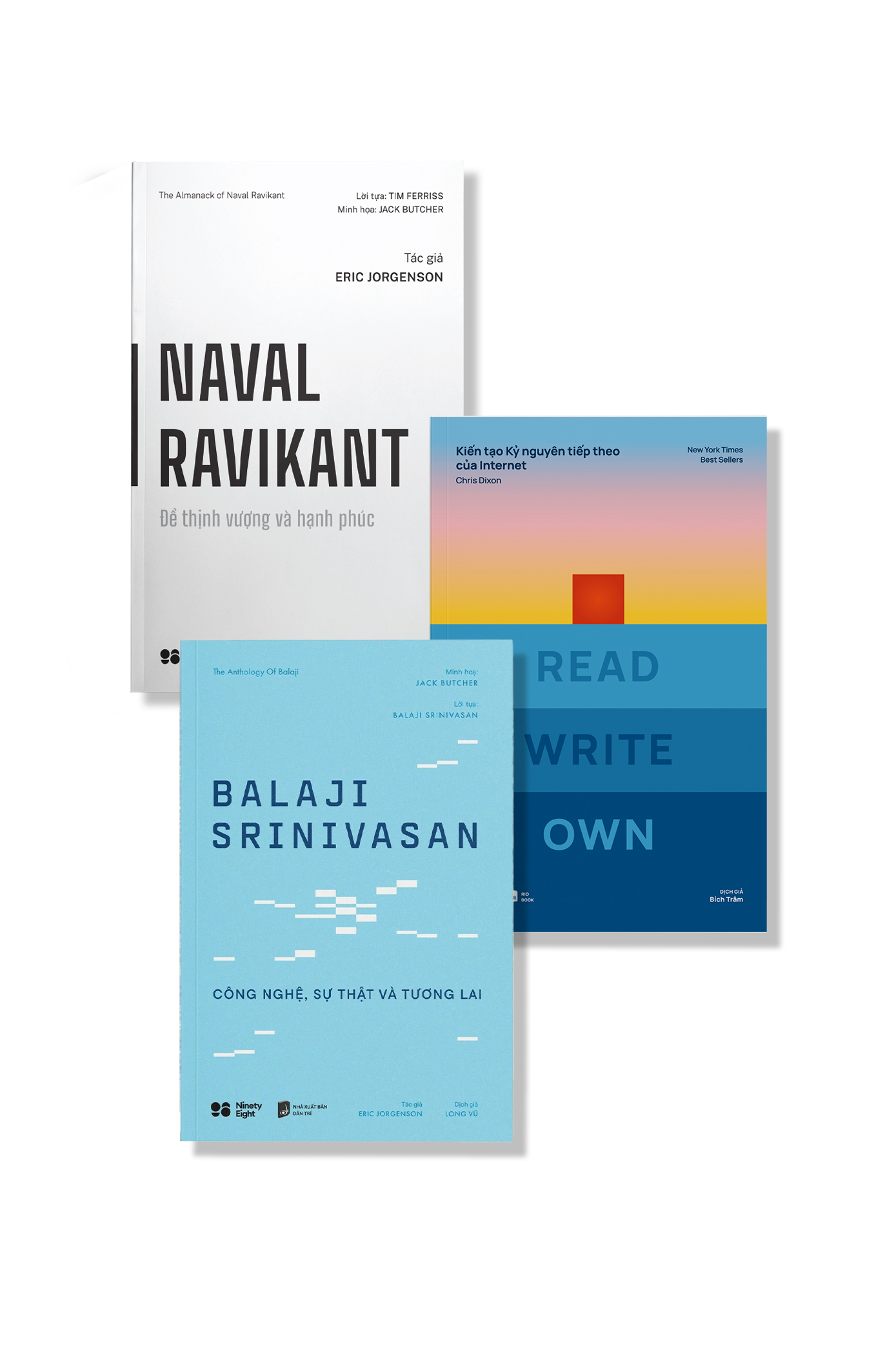 Combo Sách - ĐỌC ĐỂ DẪN ĐẦU (Naval Ravikant + Balaji Srinivasan + Read Write Own)
