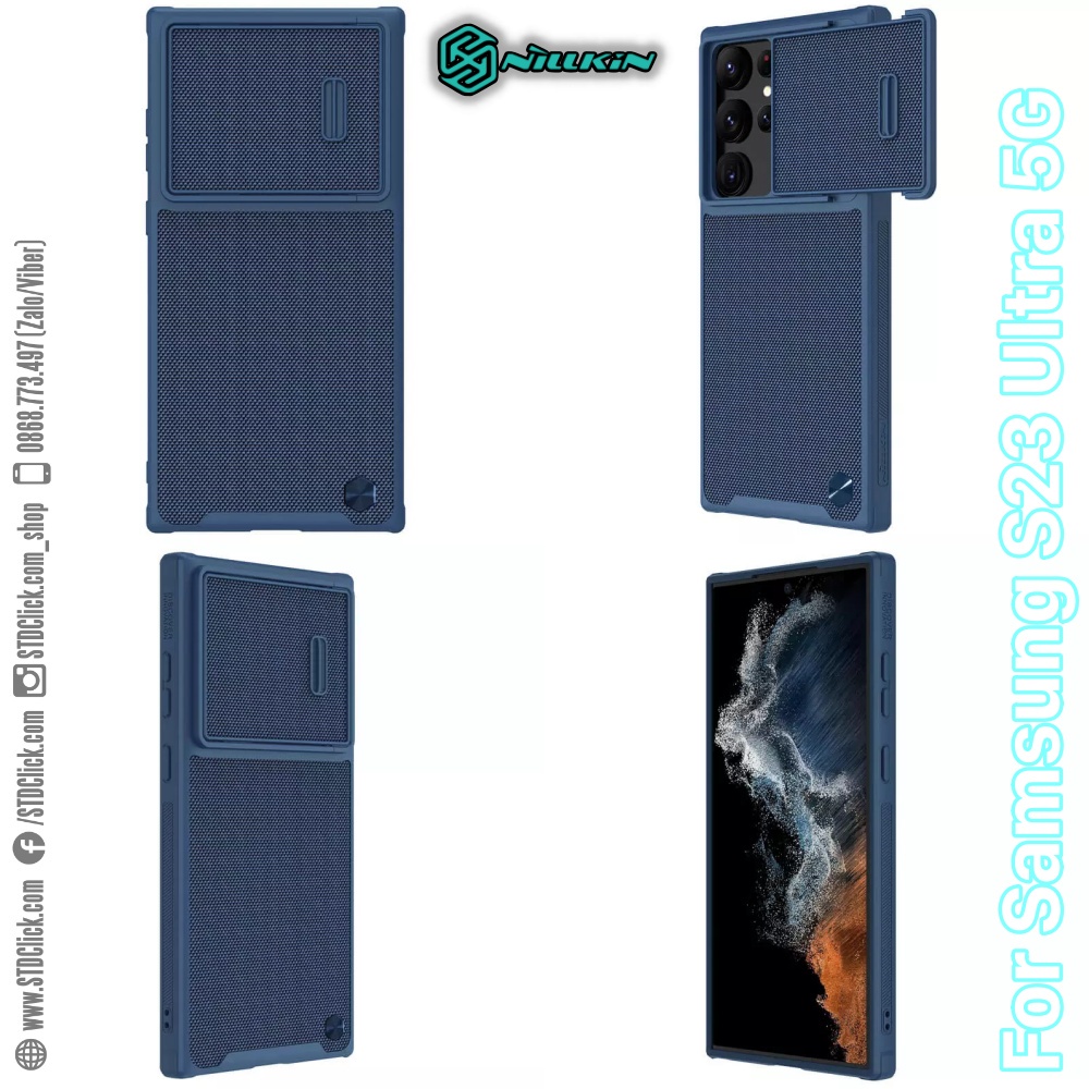 ỐP LƯNG DÀNH CHO ĐIỆN THOẠI SAMSUNG GALAXY S23 ULTRA 5G NILLKIN TEXTURED S NYLON FIBER BẢO VỆ CAMERA