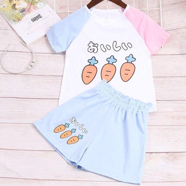 Bộ quần áo cho bé gái mùa hè chất cotton size 10-40kg Bộ cộc dâu tây