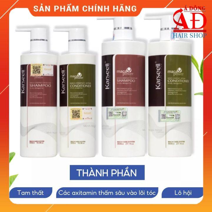 Bộ dầu Gội xả Karseell Collagen phục hồi mềm mượt sạch gàu ngăn rụng tóc 500/800ml