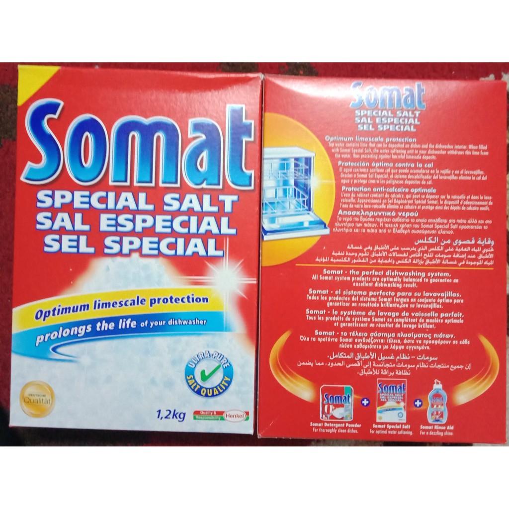 Muối rửa chén bát somat ( 4 hộp 1,2kg)