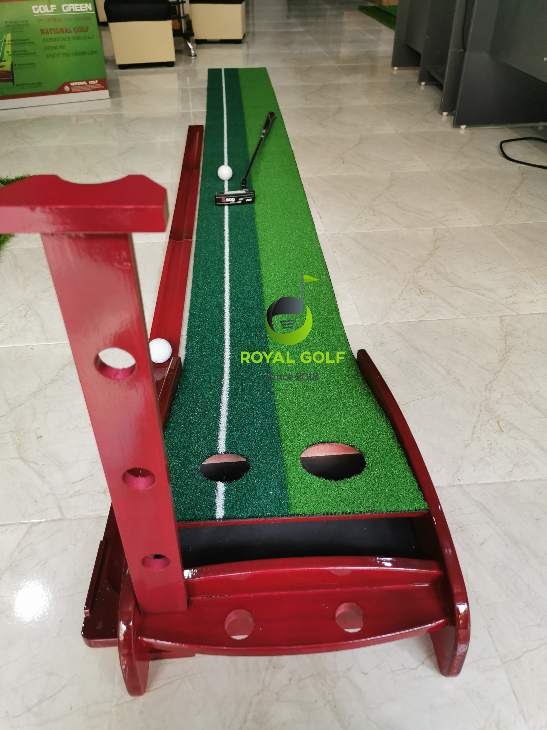 Thảm Putting Gỗ Tập Golf