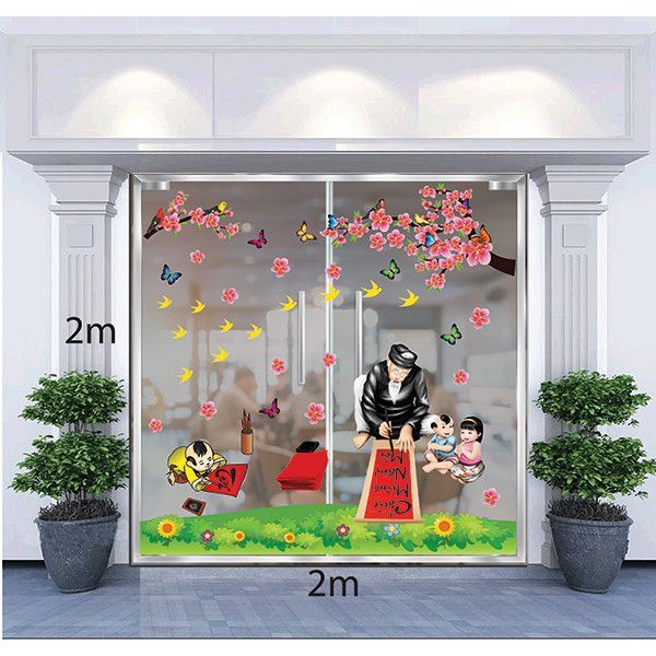 Decal Dán Tường Trang Trí Tết Xuân Combo Số 35