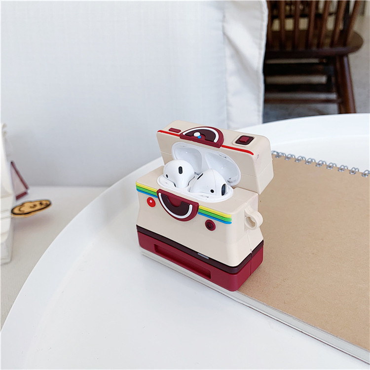 Bao Case Cho Airpods 1 / Airpods 2 Hình Máy ảnh Rainbow