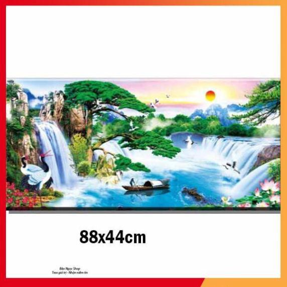 Tranh thêu chữ thập phong cảnh  553048 88x44cm