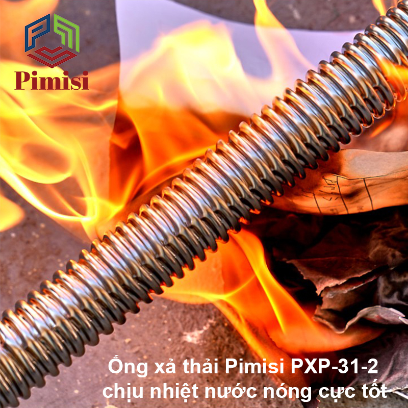 Xi Phông Chậu Rửa Bát 2 Hố Pimisi PXP-31-2 Inox Cao Cấp Kiểu Chun Uốn - Kim Loại Bẻ Cong Được, Thoát Nước Nhanh, Dùng Để Xả Thải Nước Bồn Rửa Chén 2 Hộc Thu 110 Inox 304, Chống Mùi Hôi Và Côn Trùng Gián, Chuột Cắn Phá - Có Đầu Thoát Tràn | Hàng Chính Hãng