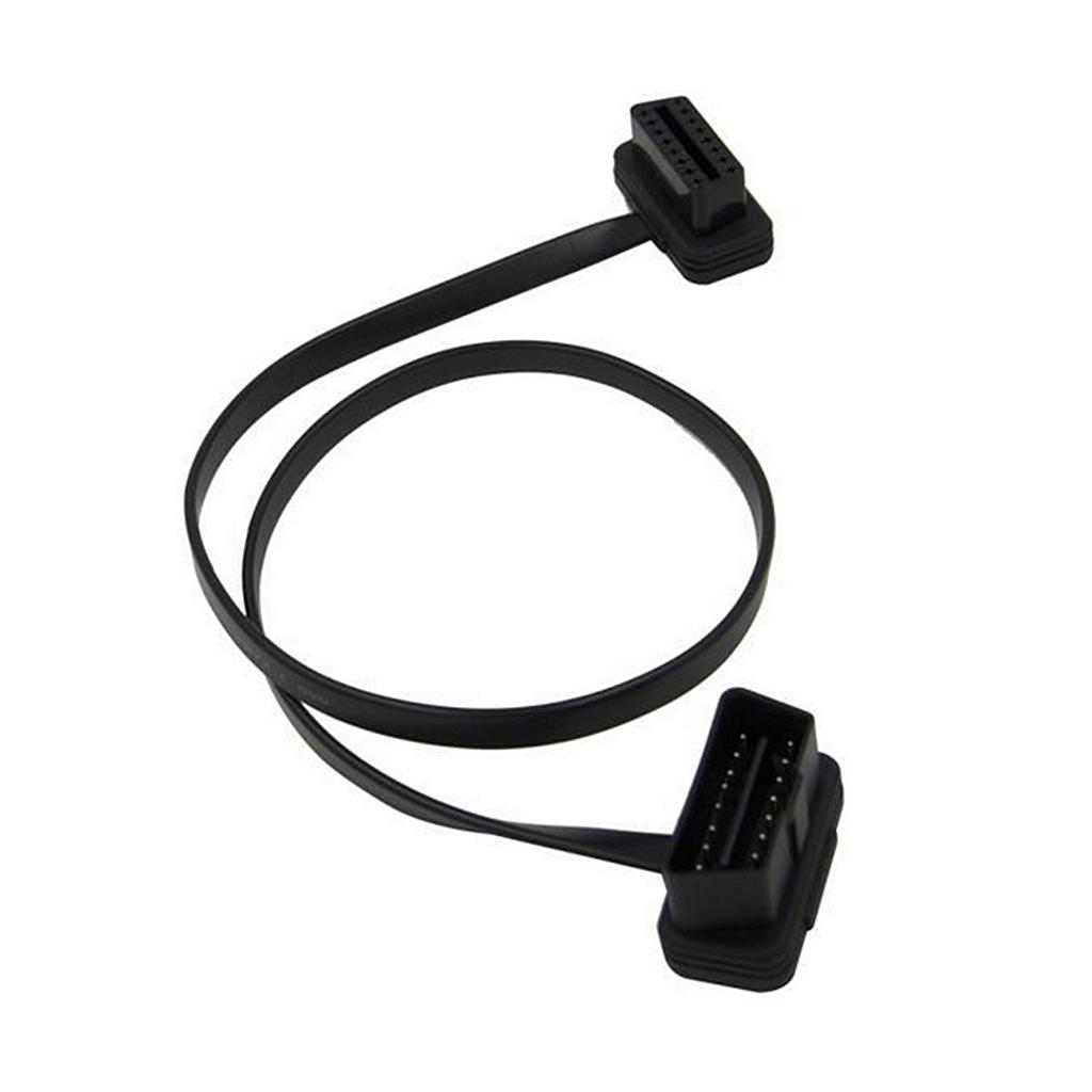 OBD2  16 Pin Male to Female Extension Diagnostic Extender Cable Flat