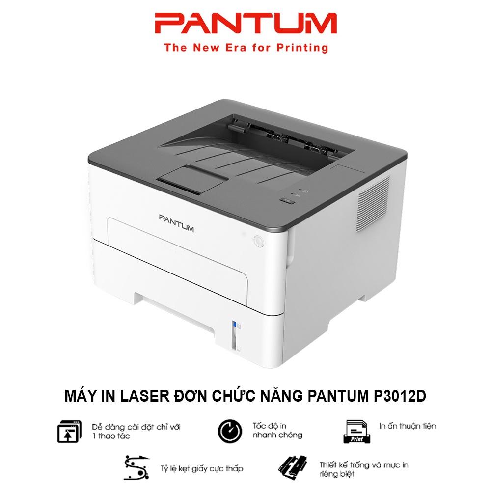 Máy in Laser đơn chức năng PANTUM P3012D, in đen trắng, tốc độ cao, tự động đảo mặt, khổ giấy A4 (Hàng chính hãng)