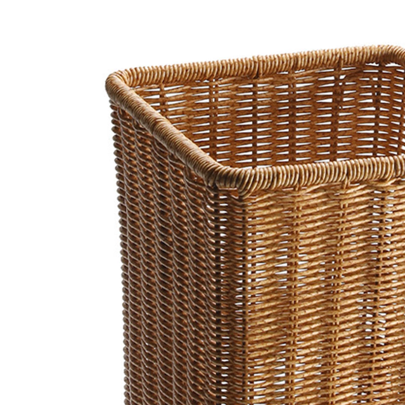 Woven Basket Laundry Hamper Container Bin, Multipurpose Organizer, Laundry Basket Bin Woven Waste Bin for Office Bathroom Laundry Craft Towels