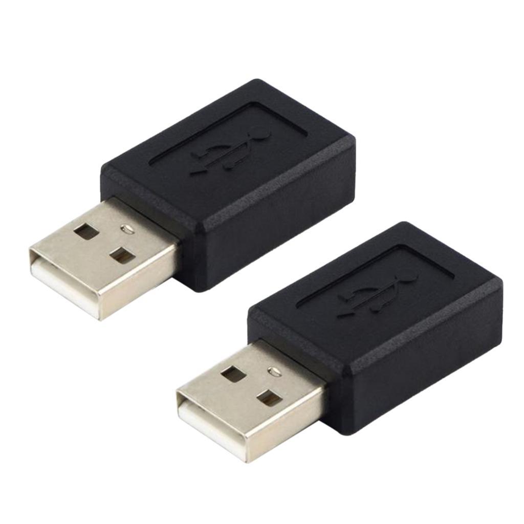 2x Micro USB Female to USB2.0 A Male Converter Connector Adapter for Laptop