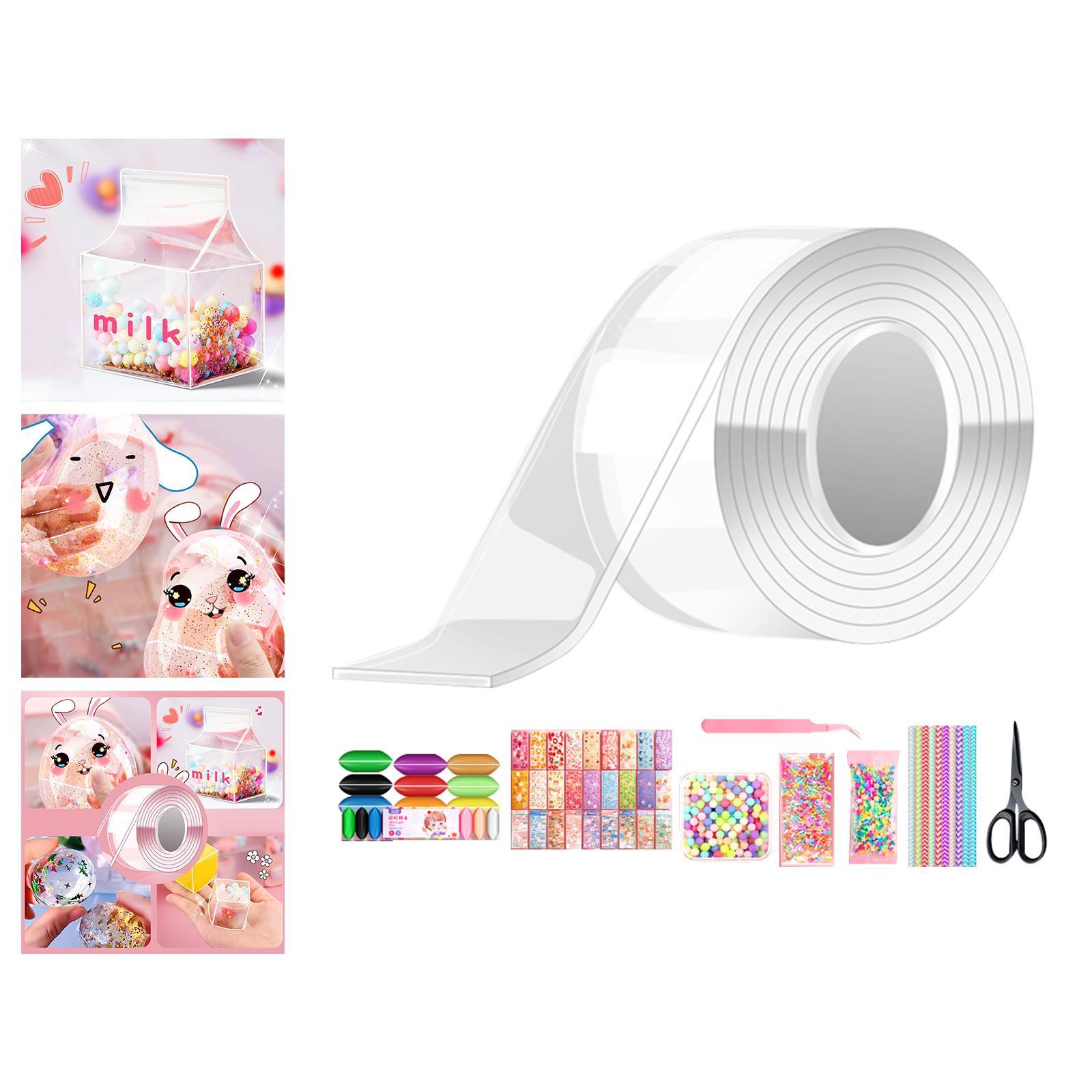 Blow Bubbles Double Sided Tape Traceless Sticky Tape Sensory Toy DIY Crafts