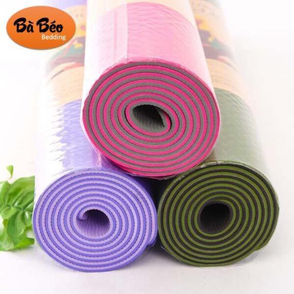 Thảm tập yoga yoga pilates,THẢM TẬP YOGA MAT TPE 6LY màu ngẫu nhiên ( Thanh Lý Màu)