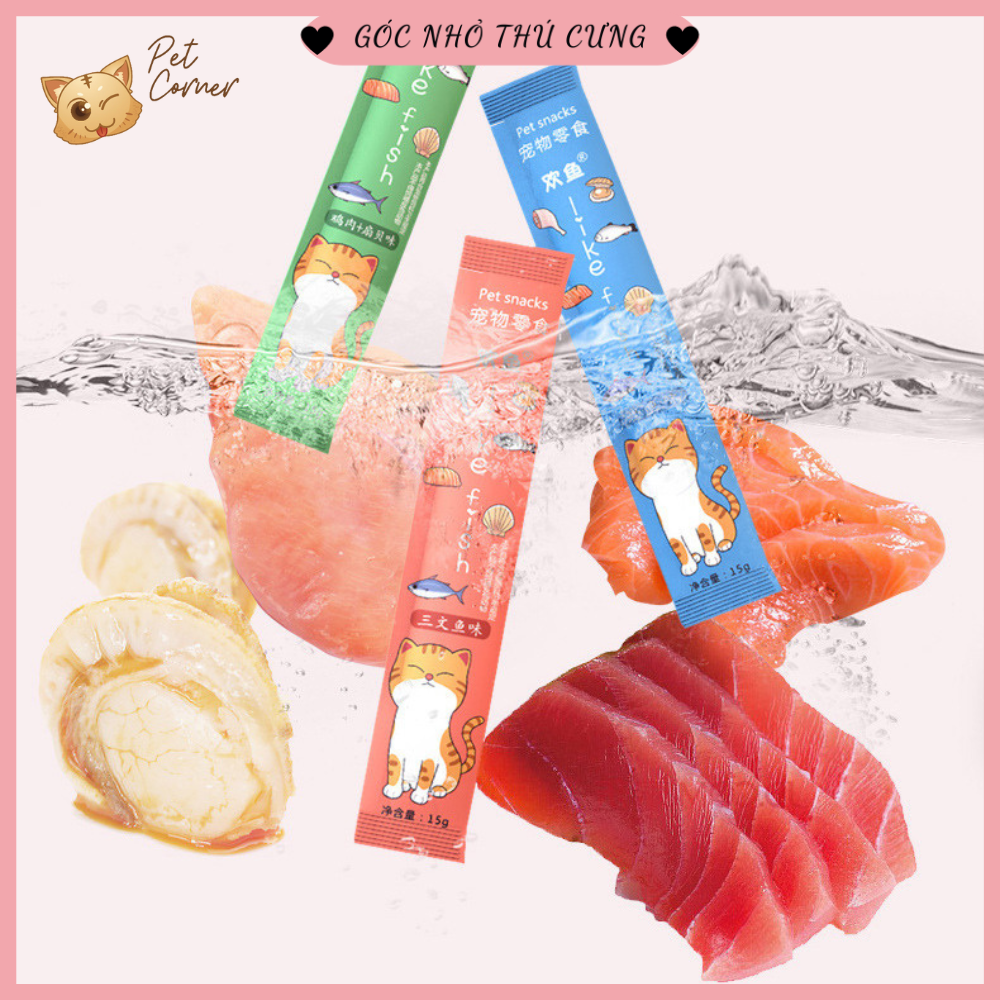 Combo 10 chiếc súp thưởng cho mèo giá rẻ Pet Snacks, Ciao, Shizuka, Cat Food