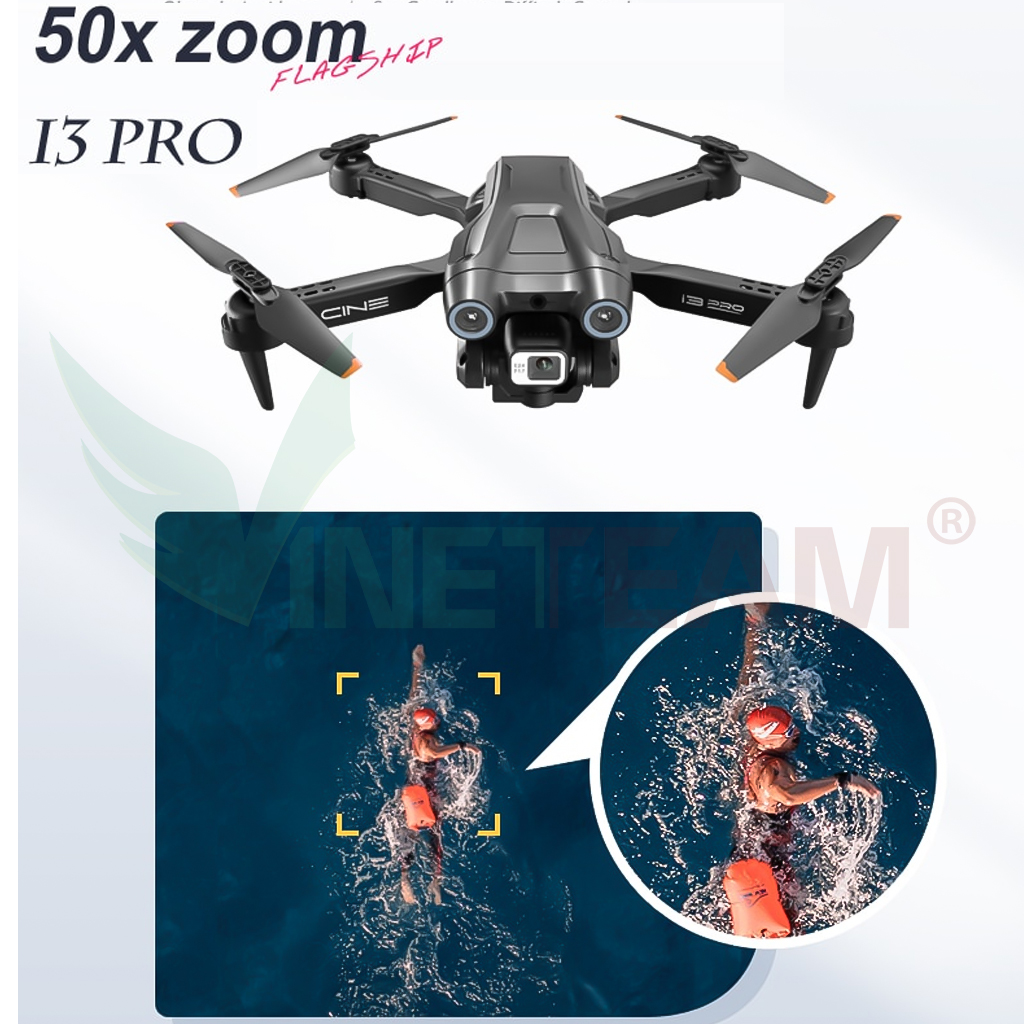 Máy Bay Điều Khiển Từ Xa Vinetteam I3 PRO Camera Kép Quadcopter UAV Với Bản Nâng Cấp 720P / 1080P / 4K HD Cảm Biến Chướng Ngại Vật Có Thể Điều Chỉnh Camera - Hàng Nhập Khẩu