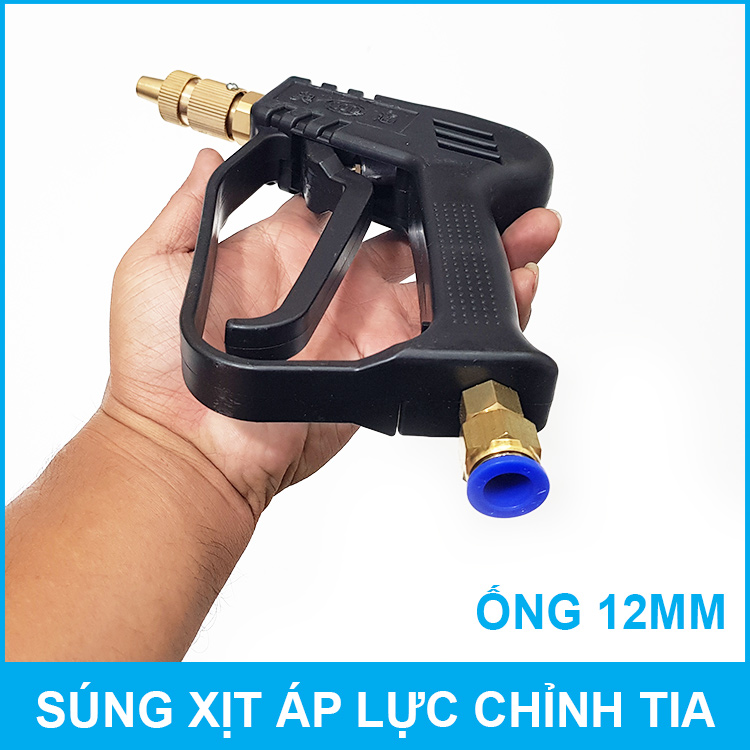 Súng xịt áp lực rửa xe vệ sinh máy lạnh tưới cây có chỉnh tia ống 12mm Smartpumps