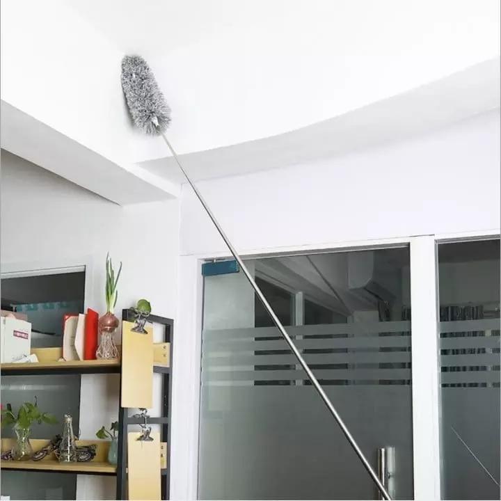 Chổi Quét Trần Bằng Sợi Vải Siêu Nhỏ Inox Cán Dài Cao Cấp Đầu Chổi Linh Hoạt