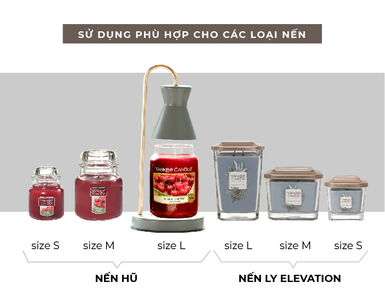 Đèn chụp đốt nến Yankee Candle - Beige Luce