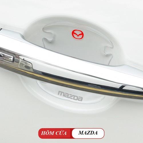 Combo 8 miếng decal hõm cửa , ốp tay cầm ô tô bằng TPU, chống xước và chống va đập