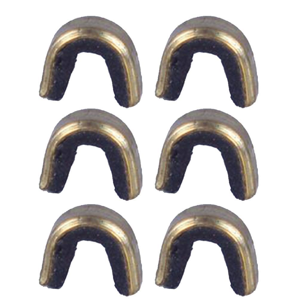 6 Packs Archery Strings Buckle Clips Nock Sets Brass Nocking Point Bow String Protect