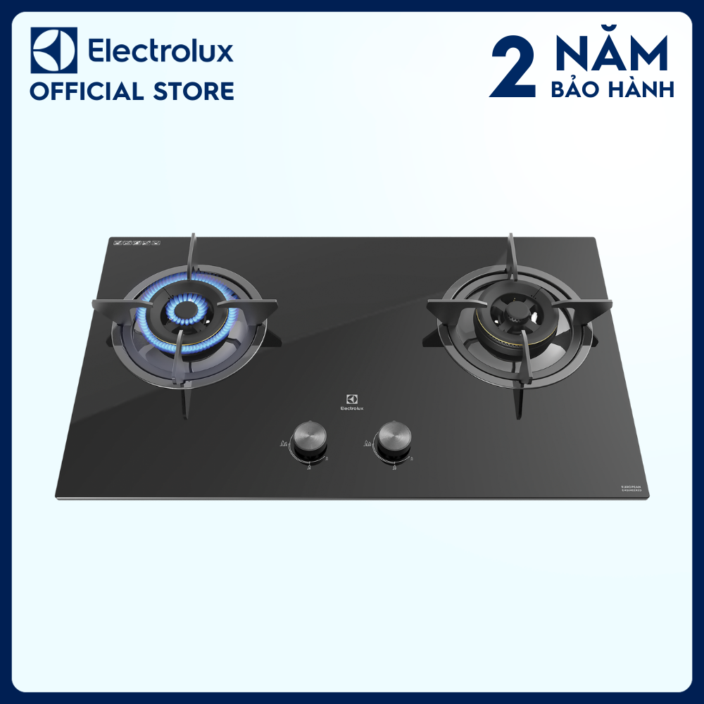 [Free Giao lắp] Bếp ga Ganar Electrolux EHG7230BE 2 mâm chia lửa 78cm - Đầu đốt công suất cao, an toàn, Mặt kính cường lực dễ dàng lau chùi và vệ sinh [Hàng chính hãng]