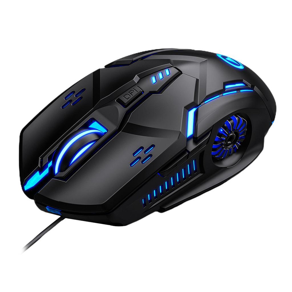 Wired Mouse Six-button Colorful Luminous Gaming Mechanical Mouse White