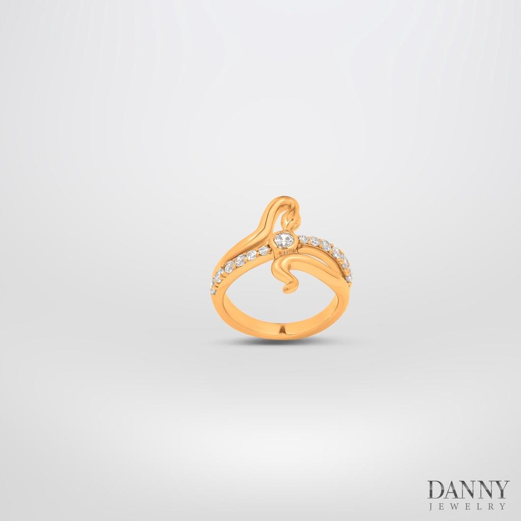 Nhẫn Nữ Danny Jewelry Bạc 925 Biểu Tượng Rắn Đính Đá CZ Xi Rhodium/Vàng Hồng/Vàng 18k N0097