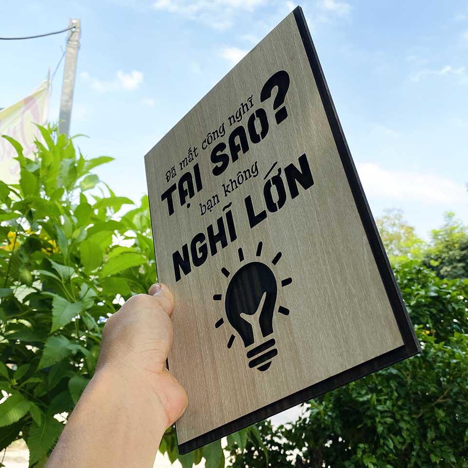Tranh động lực TBIG037 - "đã mất công nghĩ tại sao không nghĩ lớn" TBIG037