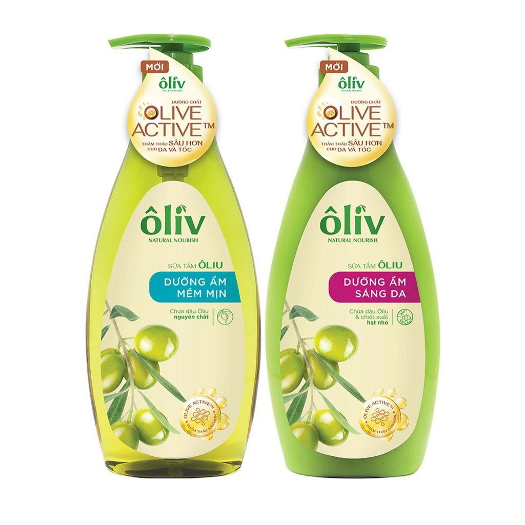 Sữa Tắm Oliu Nguyên Chất Oliv Dưỡng Ẩm Sáng Da 650ml