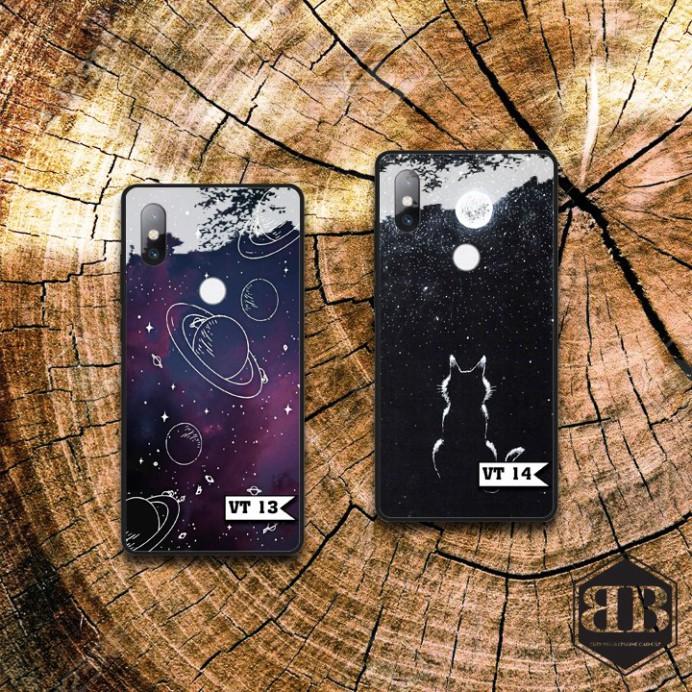 Ốp lưng kính cường lực Xiaomi Mi Mix 2s / Mi Mix 3 vũ trụ