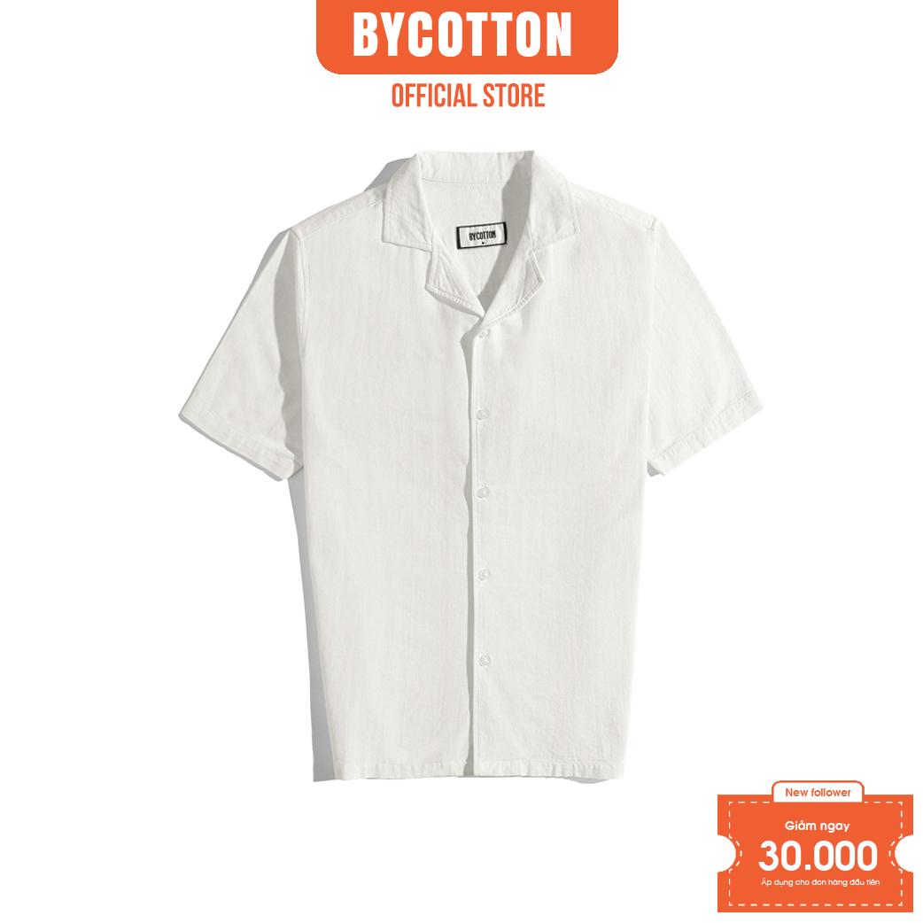 Áo Sơ Mi LINEN Tay Ngắn White BY COTTON