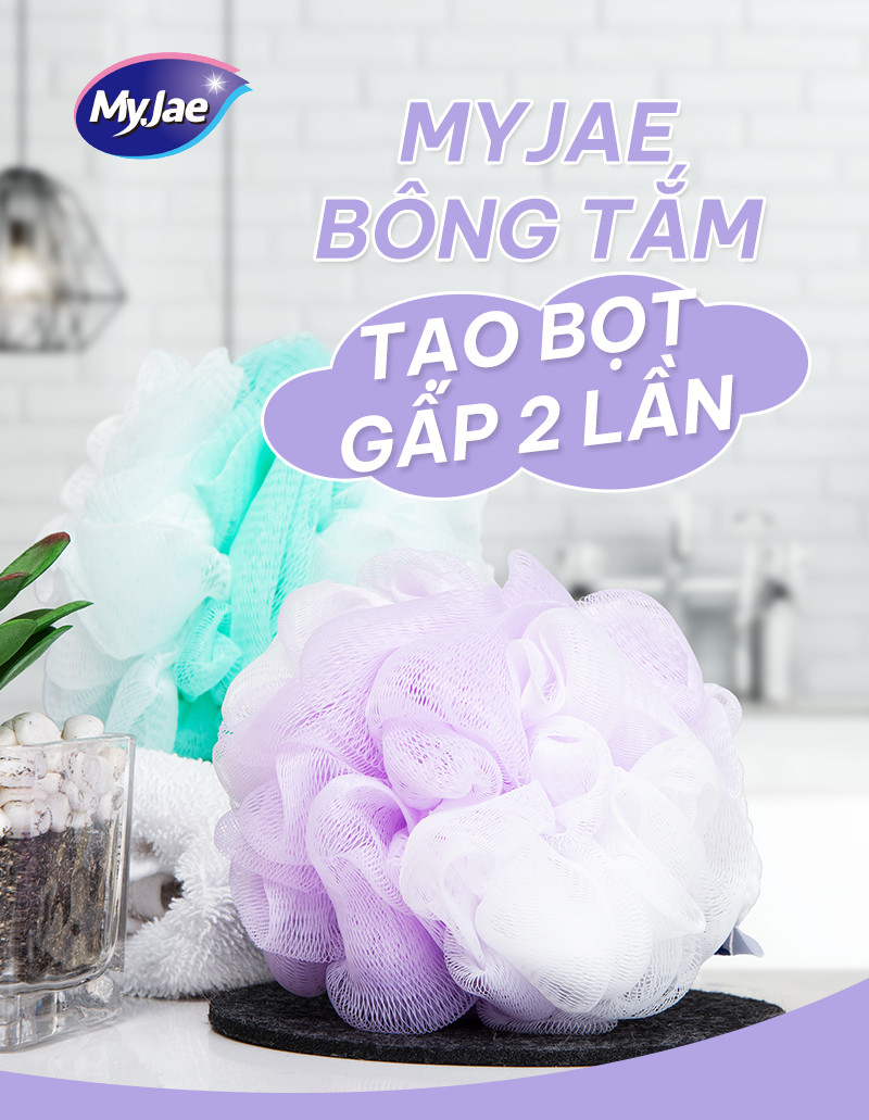 Bông Tắm MyJae Đa Năng Mềm Mại Tiện Lợi