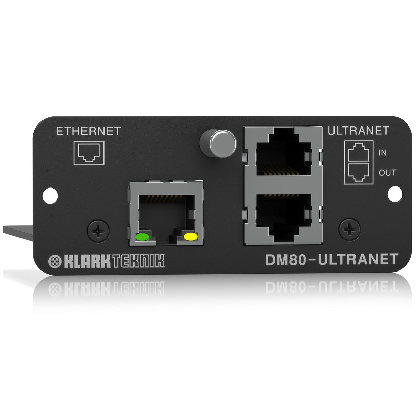 Klark Teknik DM80-ULTRANET Expansion Module with 16x16 Channel Audio Networking &amp; Ethernet-Hàng Chính Hãng