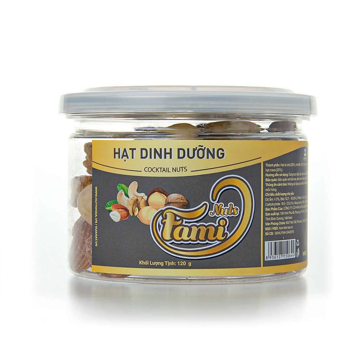 Mix 4 Hạt Dinh Dưỡng Nhập Khẩu - Hũ Nắp Nhôm 120g - Hạt Dinh Dưỡng Cao Cấp FAMINUTS