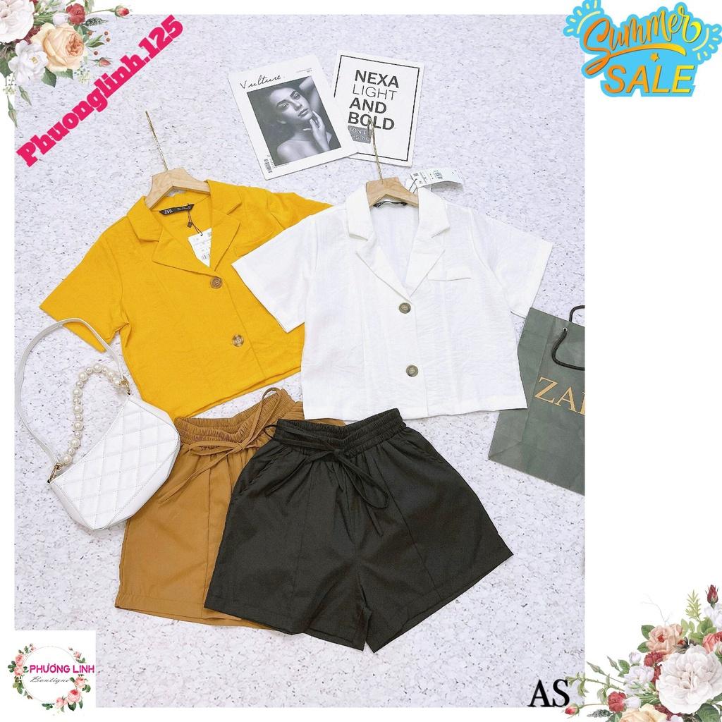 SET BỘ VEST SHORT NƠ CHUN