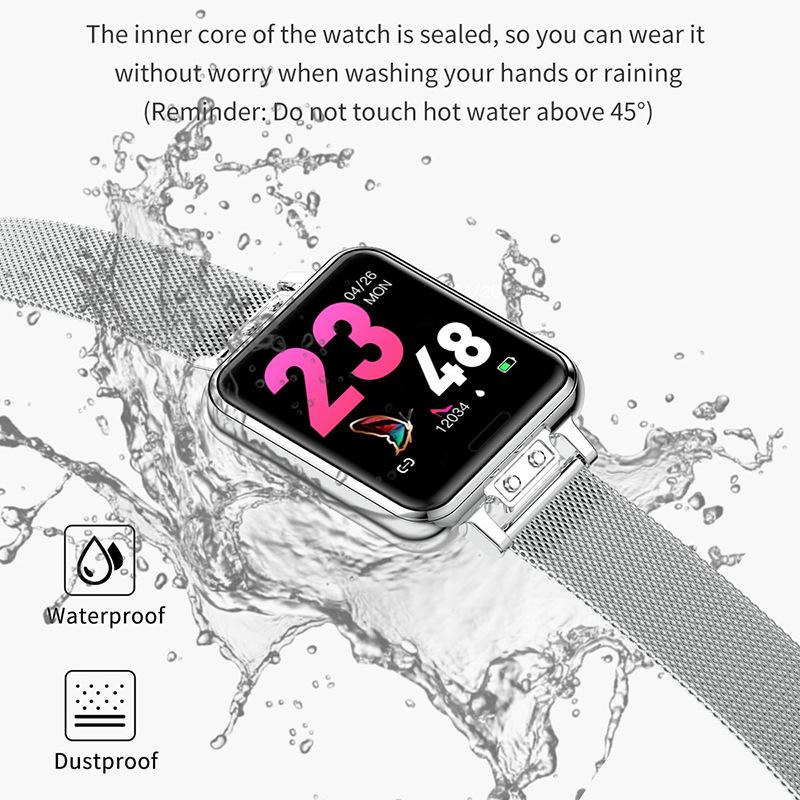 Zl13 Fashion Smart Watch Stainless Steel Heart Rate Blood Pressure Color Screen Smartwatch 5