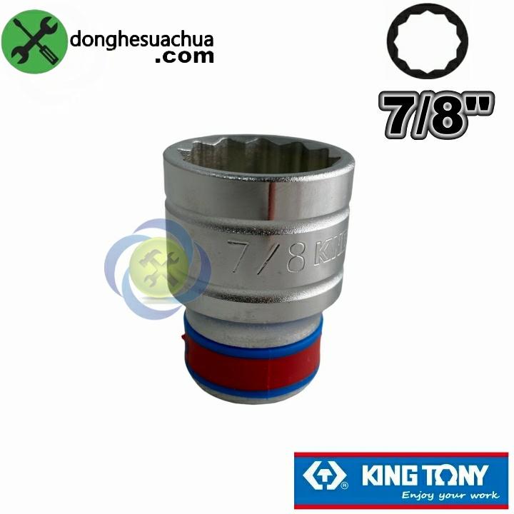 Tuýp 7/8 hệ inch 1/2 Kingtony 433028S loại ngắn 12 cạnh màu trắng 22.22mm