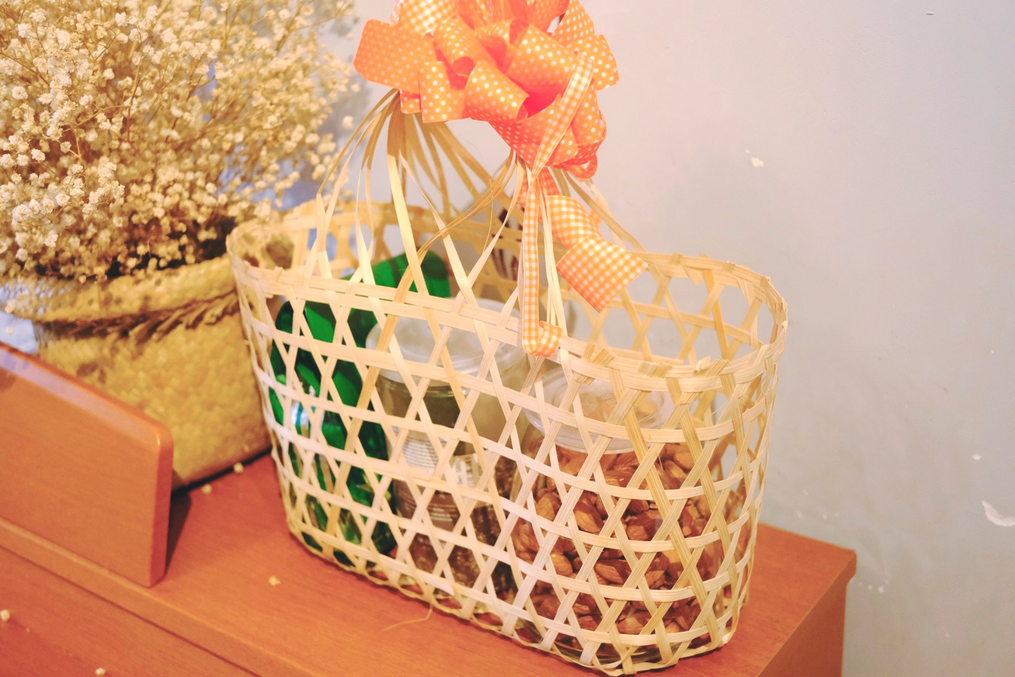 Giỏ tre đựng quà biếu tết 20cm x 12cm